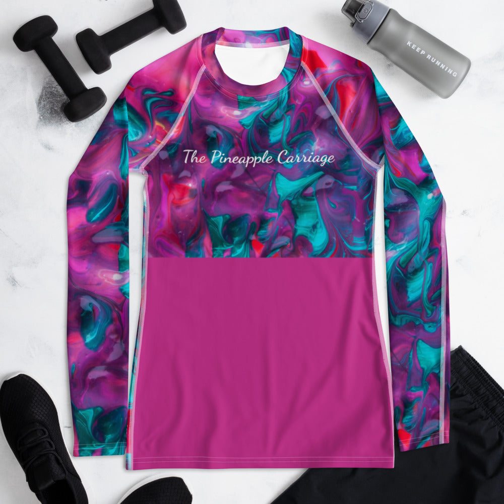 Pineapple Carriage "Pulse" Women's Rash Guard